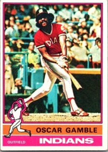 1976 Topps Baseball Card Oscar Gamble Celveland Indians sk13486