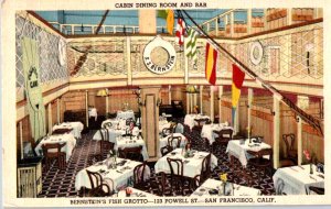 San Francisco, California - Cabin Dining Room at Bernstein's Fish Grotto...