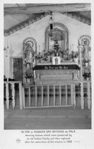 Mission San Antonio California Altar Frasher Real Photo Postcard JF685486 