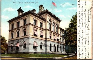 Post Office Harrisburg Pennsylvania Postcard I1906 Phone lines will connect soon