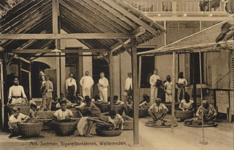 indonesia, JAVA WELTEVREDEN, Cigarette Factory Anton Justman, Tobacco (1910s) I