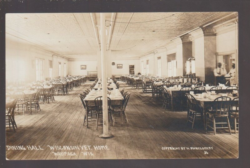 Waupaca WISCONSIN RPPC c1910 OLD SOLDIERS HOME Civil War Veterans GAR WI KB