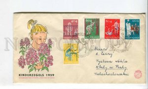 293760 NETHERLANDS Czechoslovakia 1959 year children real posted First Day COVER