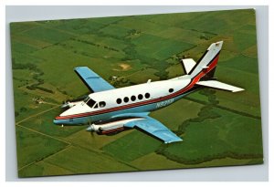 Vintage 1960's Advertising Postcard Beechcraft King Air A100 in Flight - Cool