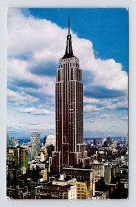 Empire State Building New York City Birds Eye View Skyscraper Vintage Postcard 