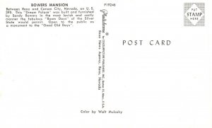 Vintage Postcard Sandy Bowers Mansion Dream Palace Reno & Carson City Nevada NV
