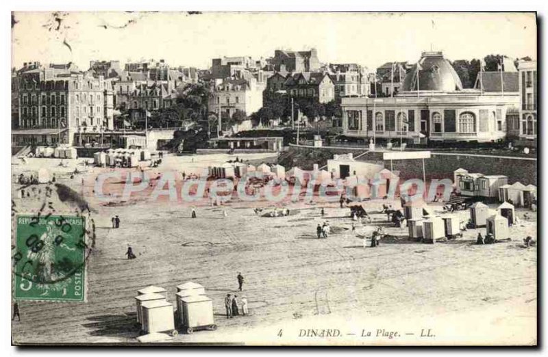 Old Postcard Dinard The Beach