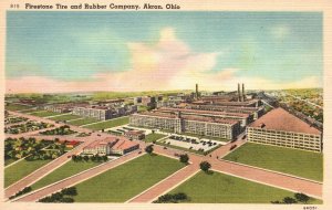 Vintage Postcard 1920's View of Firestone Tire and Rubber Company Akron Ohio OH