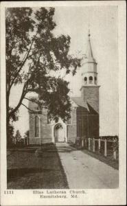 Emmitsburg MD Lutheran Church c1910 Postcard