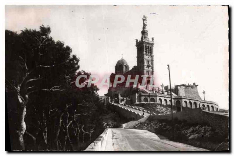 Postcard Old Marseille Basilica of Our Lady of the Guard