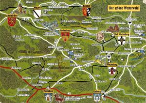 BR87968 der schone westerwald germany map cartes geographiques 