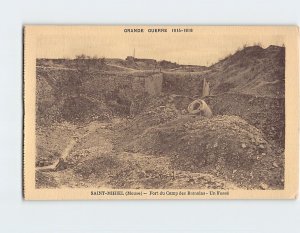Postcard Un Fossé Fort du Camp des Romains Grande Guerre Saint Mihiel France