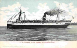 Steamer Manitou Mackinac Run Michigan 1910c postcard