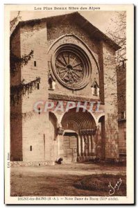 Old Postcard Digne les Bains Notre Dame du Bourg