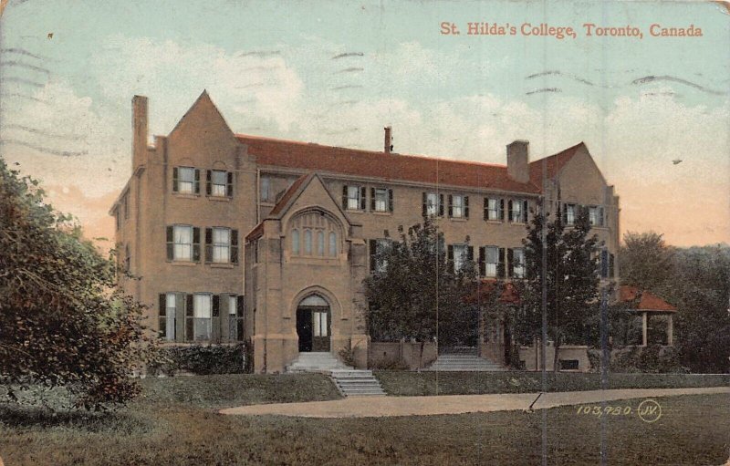 TORONTO ONTARIO CANADA~ST HILDA'S COLLEGE 1909 POSTCARD