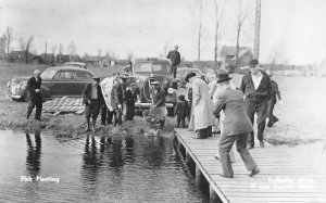 Kalkaska Michigan Fish Planting Real Photo Vintage Postcard AA82940