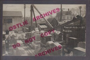 Mason City IOWA RPPC c1910 ADVERTISING Monument Works TOMBSTONE Grave Markers IA