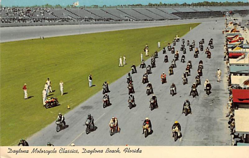 Motorcycle Classic, Daytona Beach, Florida, USA Auto Race Car, Racing Postcar...