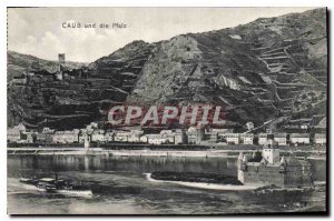 Postcard Old Caub und die Pfalz