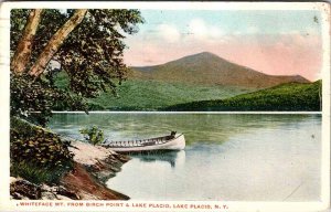 Postcard BOAT SCENE Lake Placid New York NY AN2378