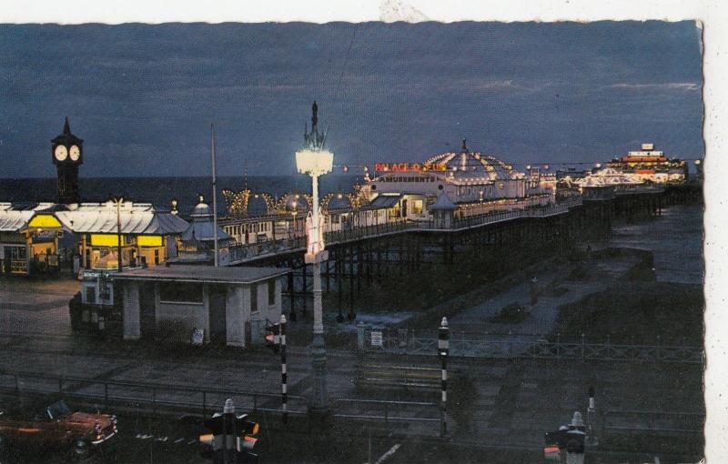 BF29438 brighton palace pier by night   UK   front/back image