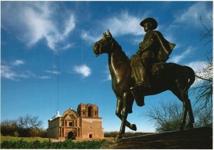 Postcard Tumacacori National Monument Bronze Statue Of Eusebio Francisco Arizona