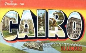 Greetings From Cairo Illinois, USA Large Letter Town Unused large paint chip ...