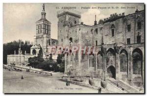 Old Postcard Avignon Popes' Palace and Notre Dame des Doms
