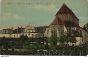 CPA SENS Abside de la Chapelle et l'Hopital - Vus des Jardins (1197476)