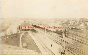 Depot, Iowa, Ames, RPPC, Chicago & Northwestern Railroad Station, Photo No 49