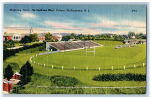 Phillipsburg New Jersey NJ Postcard Maloney Field Phillipsburg High School c1940