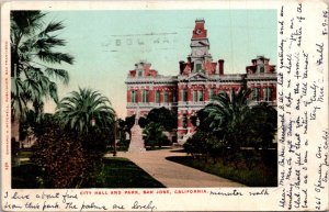 California San Jose City Hall and Park 1906