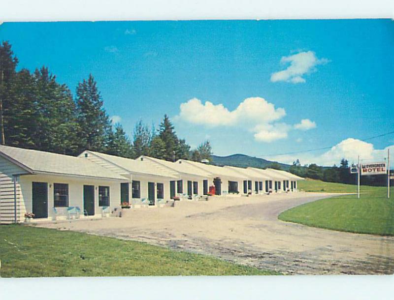 Damaged Pre-1980 EVERGREEN MOTEL Jefferson New Hampshire NH M5435
