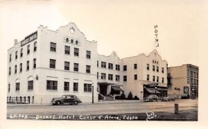 Coeur D' Alene Idaho Desert Motel Exterior, Real Photo Vintage Postcard U2586