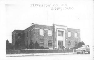 Rigby Idaho Jefferson Court House Real Photo Antique Postcard K33572