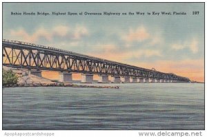 Bahia Honda Bridge Highest Span Of Overseas Highway On Way To Key West Florida
