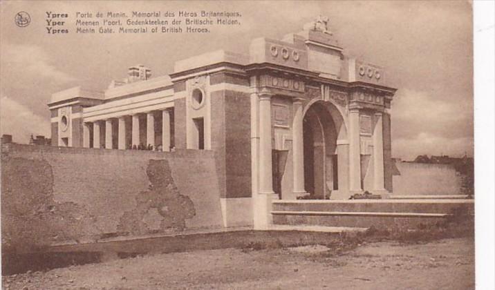 Belgium Ypres Menin Gate Memorial Of British Heroes