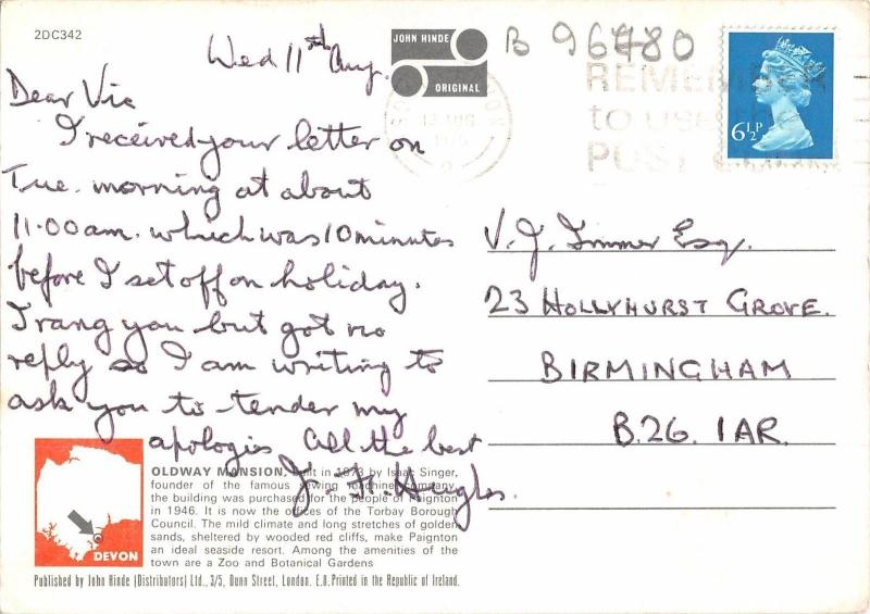 B96780 oldway mansion paignton devon   uk