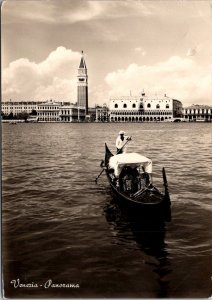 Italy Venezia Venice Gondola and Panoramic View Photo