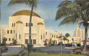 Miami Beach Florida 1940s Postcard New Jewish Community Center JUDAICA