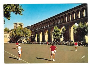 France Montpelier Tambourins Match Sous Les Arceaux Aqueduct 4X6 YVON Postcard