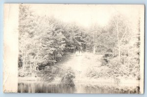 Southern Pines North Carolina NC Postcard RPPC Photo Forest View c1910's Antique