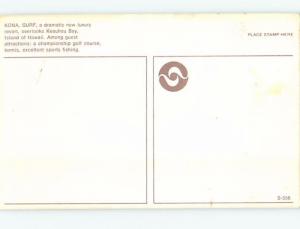 Unused Pre-1980 RESORT SCENE Kona Hawaii HI c4390