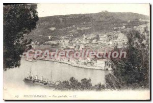Old Postcard Villefranche-sur-mer view Gnrale