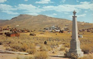 PRESIDENT GARFIELD MONUMENT Cemetery BODIE, CA Mining Town 1972 Vintage Postcard