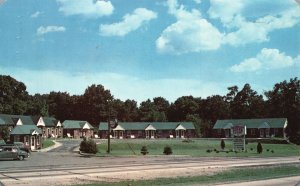 Vintage Postcard 1951 Hawkins Motor Court Service Station Baltimore Maryland MD