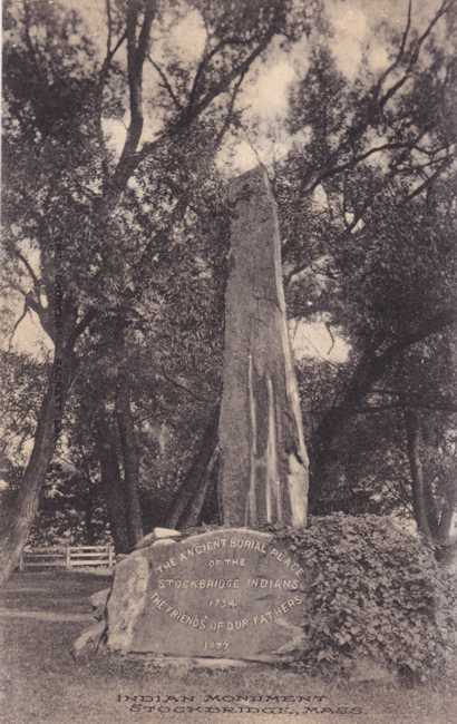 Indian Monument Ancient Burial Ground Stockbridge MA Massachusetts 