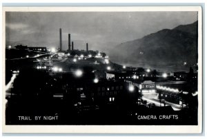 c1940's Trail By Night Camera Crafts Smelter Vancouver BC RPPC Photo Postcard