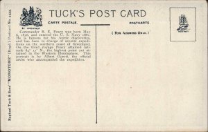 TUCK Postcard SIGNED Albert Operti Commander Robert E Peary w Eskimo Husky Dog