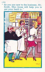 Butchers Danish Bacon Old Comic Postcard